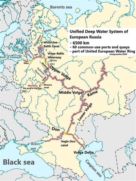 The Unified Deep Water System Of European Russia A Series Of Rivers
