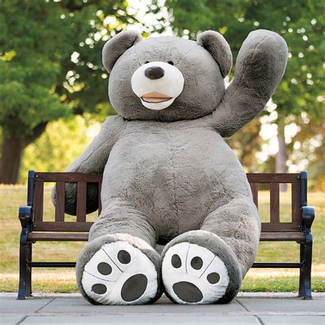 93‘230cm Grey Bear Plush Teddy Bear Giant Stuffed Animal Toys Huge