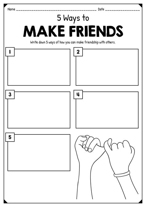 Preschool Friendship Worksheet