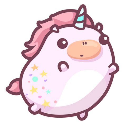 Cute Fat Cartoon Unicorns Svg