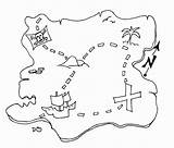 Pirate Map Coloring Treasure Printable Maps sketch template