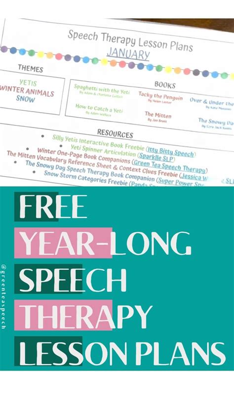 Thematic Speech Therapy Lesson Plans Speech Therapy Activities Books