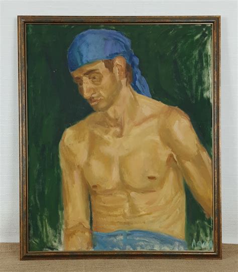 Original Oil Painting Male Nude Male Portrait Expressionism Etsy