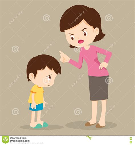 Mother Scolding Her Son Stock Photo 24687612