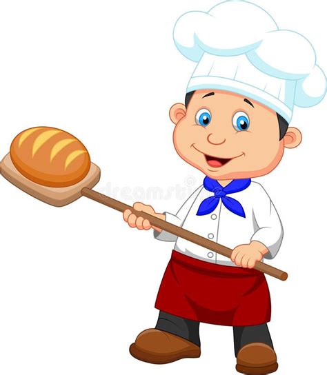Cartoon A Baker With Bread Stock Vector Illustration Of Icons 33242274