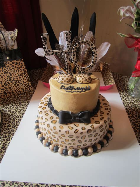 Cheetah Leopard Print Cake 40th Birthday The Thing On Top Is A