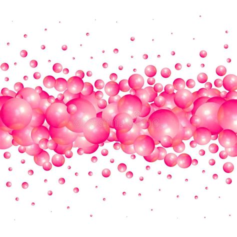 Background With Render 3d Pink Balls Round Sphere Of Geometric Objects