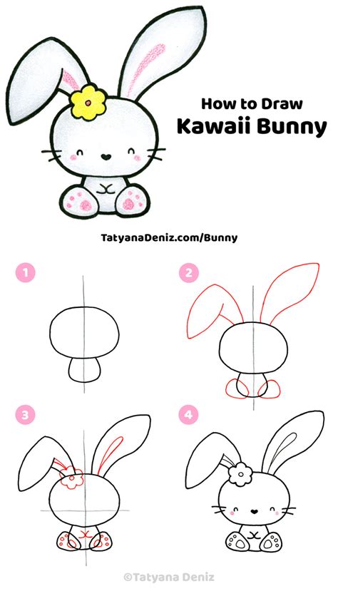 How To Draw A Rabbit Easy Drawing Art Rabbit Drawing Easy Bunny