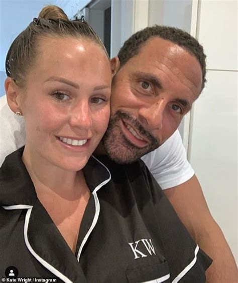 Kate Wright Cosies Up To Rio Ferdinand For A Make Up Free Selfie Kate