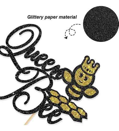 innoru glitter queen bee cake topper bumble bee themed birt envío gratis