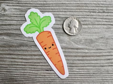 Happy Carrot Decal Laptop Sticker Happy Fun Laptop Stickers Cuddly