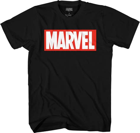 Marvel Mens Comics Simple Classic Logo T Shirt Uk Clothing