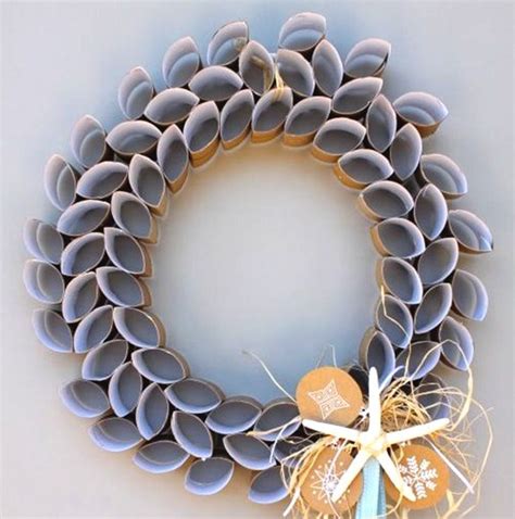 Toilet Paper Roll Wreath Craft For Christmas Ecemella