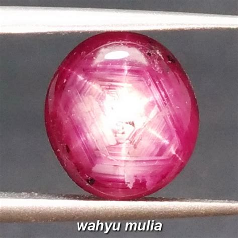 Batu Ruby Star Corundum Asli 10 Ct Kode 910 Wahyu Mulia