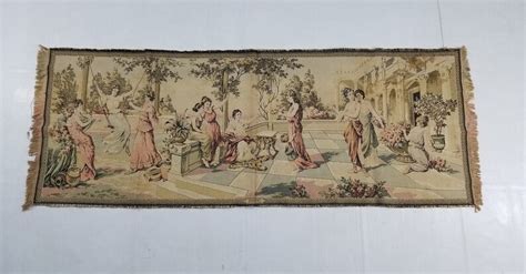 Vintage French Ancient Rome Scene Wall Hanging Tapestry 160x61 Etsy