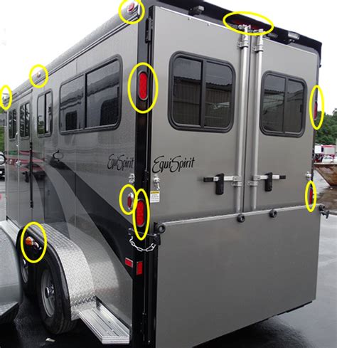 The license plate light would run off the parking lights, known as the brown wire so you can pull the power supply from either side. EquiSpirit Horse Trailers - Lights