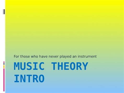 Pptx Music Theory Intro Dokumentips