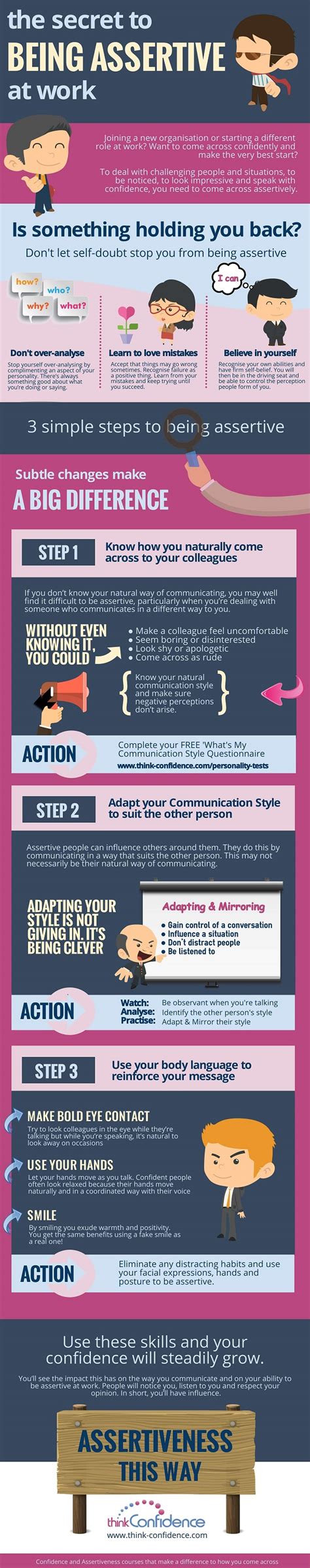 Infographic The Secret To Being Assertive At Work Scribbles World