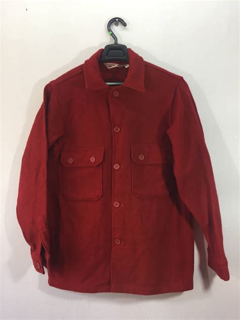 Vintage Vintage Boy Scouts Of America Official Jacket Red Wool Coat Men