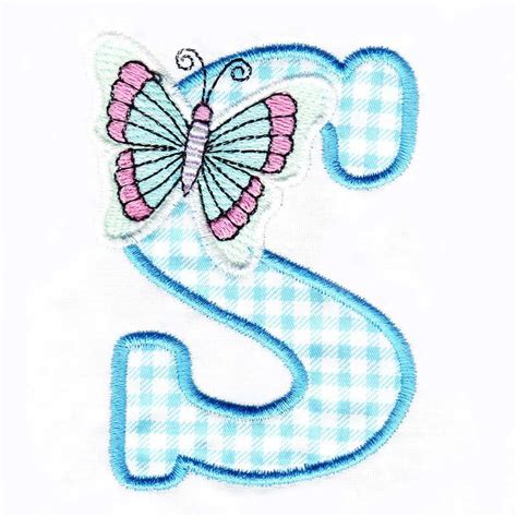 Applique Butterfly Alphabet 2 Sizes Products Swak Embroidery