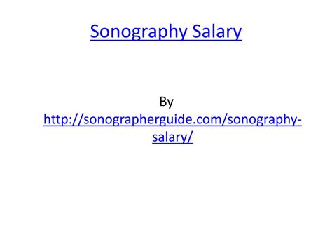 Ppt Sonography Salary Powerpoint Presentation Free Download Id708415