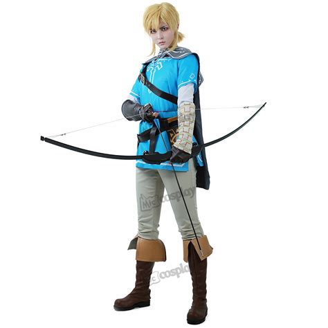 Link Cosplay Costume Male Outfit Cloak The Legend Of Zelda Breath Of