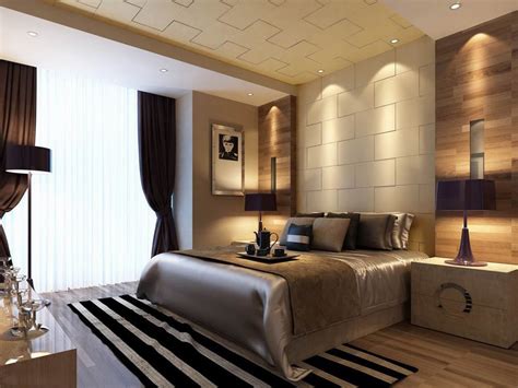 Downlit Textured Wall Bedroom Luxury China Interior