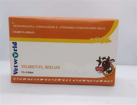 Vilmet Fl Bolus Metronidazolefurazolidoneloperamide For Hospital
