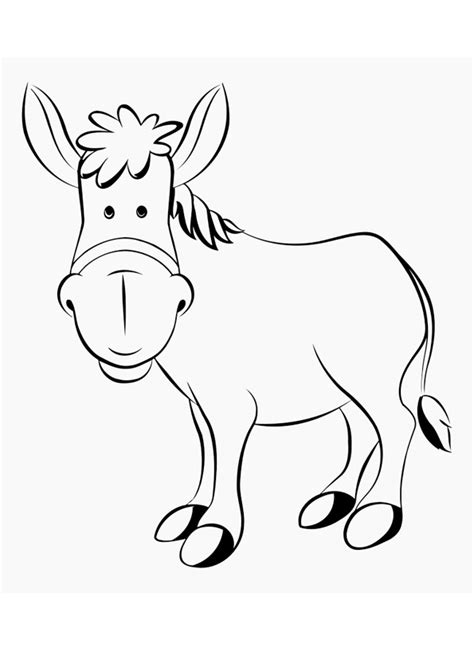 Coloring Pages Donkey Drawing Coloring Pages For Kids