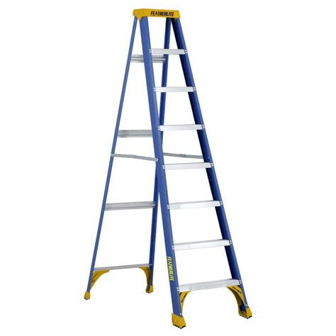 Featherlite 8 Ft Fibreglass Step Ladder With 250 Lb Load Capacity Type