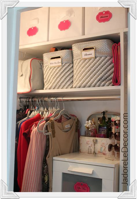 week 8 give your closet an amazing organization makeover j adore le décor small closet