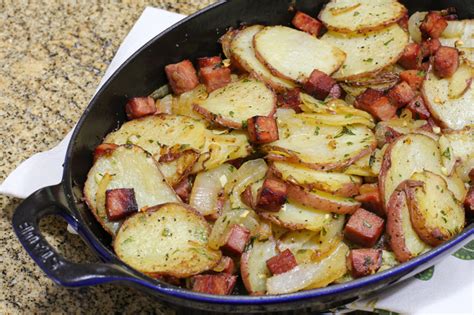 Roasted Potatoes And Ham