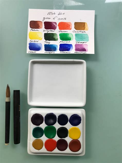 Handmade Watercolor Paint Palette Limited Edition 12 Well Hand Glazed