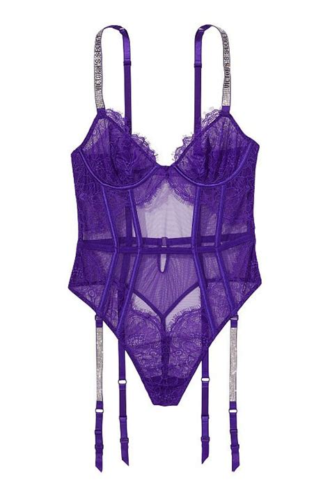 Buy Victoria's Secret Shine Strap Lace Bodysuit from the Victoria's