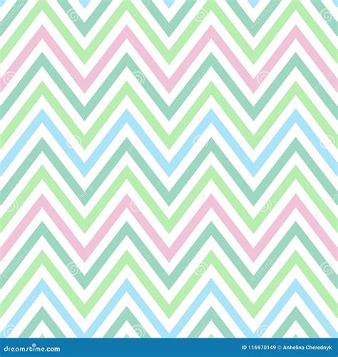 Chevron Pastel Colorful Spring Pink Blue Green Turquoise Pattern Stock