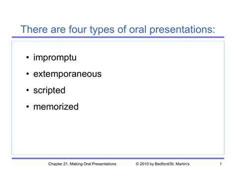 There Are Four Types Of Oral Presentations