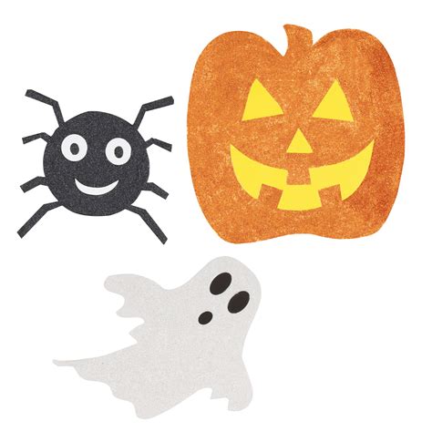 Glitter Paper Cutout Halloween Decorations Assorted 6ct