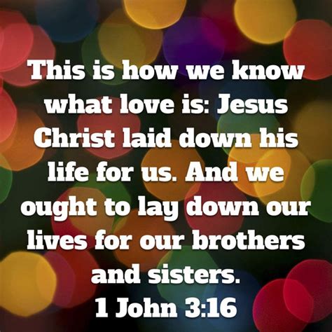 1 John 316 New International Version Niv Bible Apps What Is Love