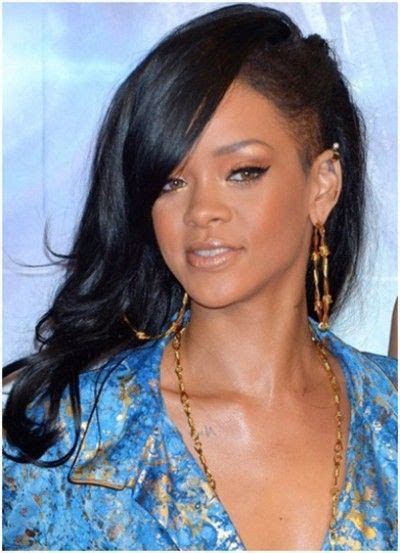 Side Shaved Long Hairstyle Rihanna Hairstyles Hot Hair Styles Long