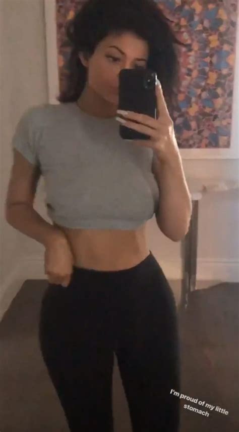 Kylie Jenner Is Proud Of Her Little Stomach As She Shows Off Post