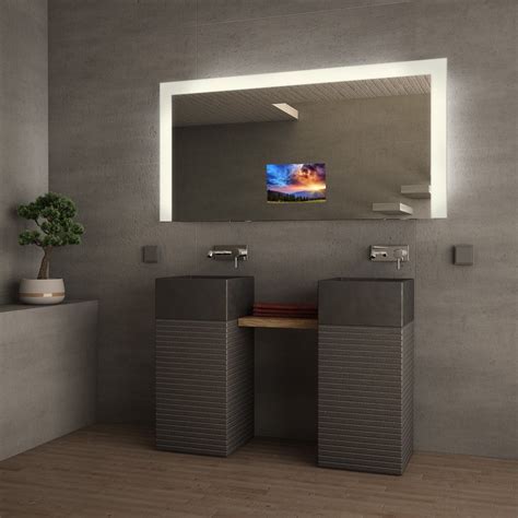 With innovative bathroom designs that incorporate the newest hardware and plumbing options, these features will give you. TV Spiegel Alegra | Badspiegel beleuchtet, Badezimmer ...