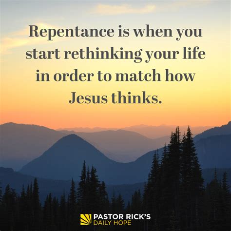 What It Really Means To Repent Pastor Ricks Daily Hope