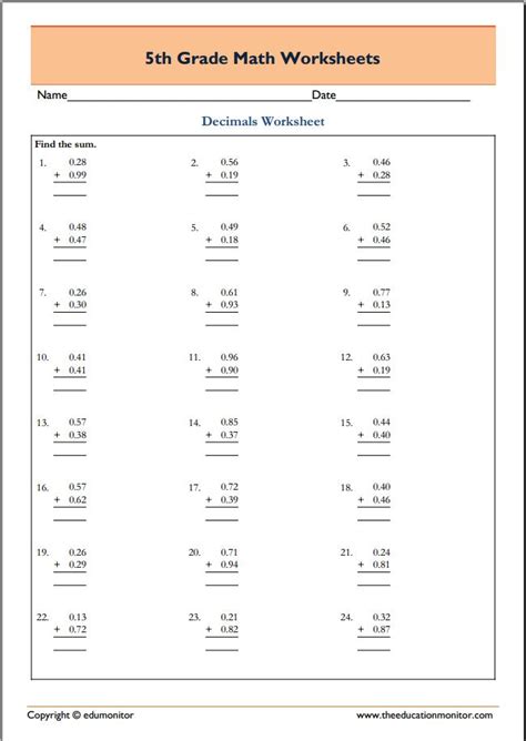 34 Free Printable Math Worksheets Grade 5 Photos Rugby Rumilly