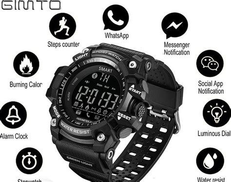 Cheap Price Gimto Sport Watch Mens Digital Smart Watch Men Pedometer