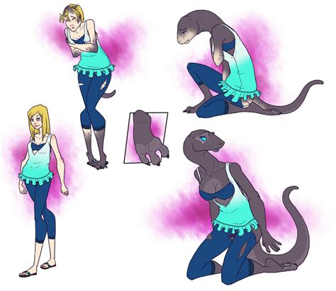 Anthro Lizard Girl Transformation