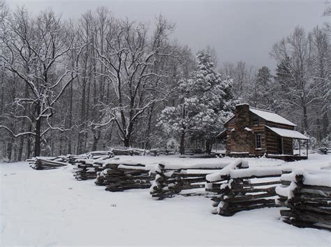 American Travel Journal Snow In Cades Cove Great Smoky Mountains