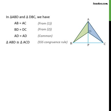 ex 7 3 1 triangle abc and dbc are two isosceles triangles