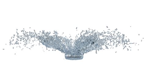 Water Splash With Droplets 9375136 Png