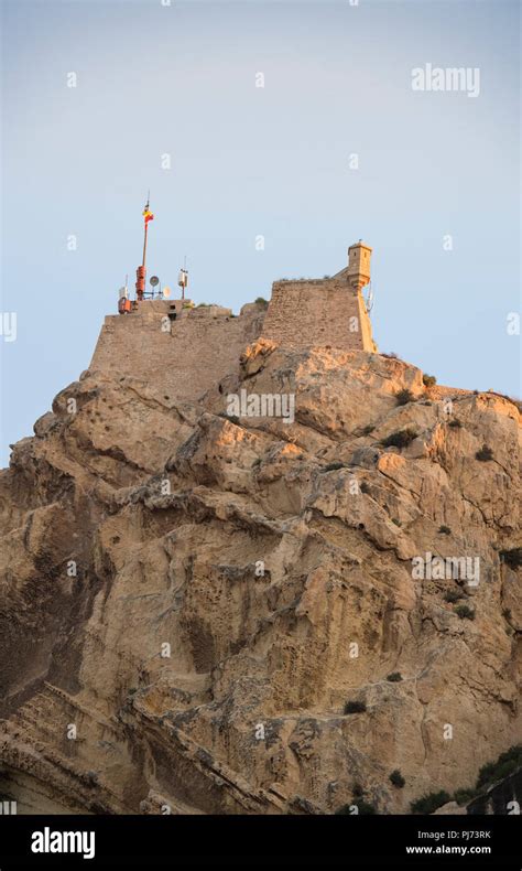 Santa Barbara Castle Which Stands On Mount Benacantil Overlooking The Center Of Alicante In