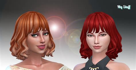 The Sims 4 Cc Short Hair With Bangs Yoret